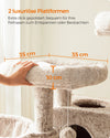 Feandrea scratching post Large Soft Cover Cat Tree For Large Cats Ombré Brown White