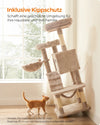 Feandrea scratching post Large Soft Cover Cat Tree For Large Cats Ombré Brown White