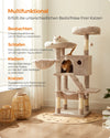Feandrea scratching post Large Soft Cover Cat Tree For Large Cats Ombré Brown White