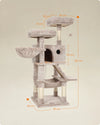 Feandrea scratching post Large Soft Cover Cat Tree For Large Cats Ombré Brown White