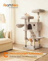 Feandrea scratching post Large Soft Cover Cat Tree For Large Cats Ombré Brown White
