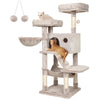 Feandrea scratching post Large Soft Cover Cat Tree For Large Cats Ombré Brown White