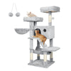 Feandrea scratching post Large Soft Cover Cat Tree For Large Cats Ombré Brown White