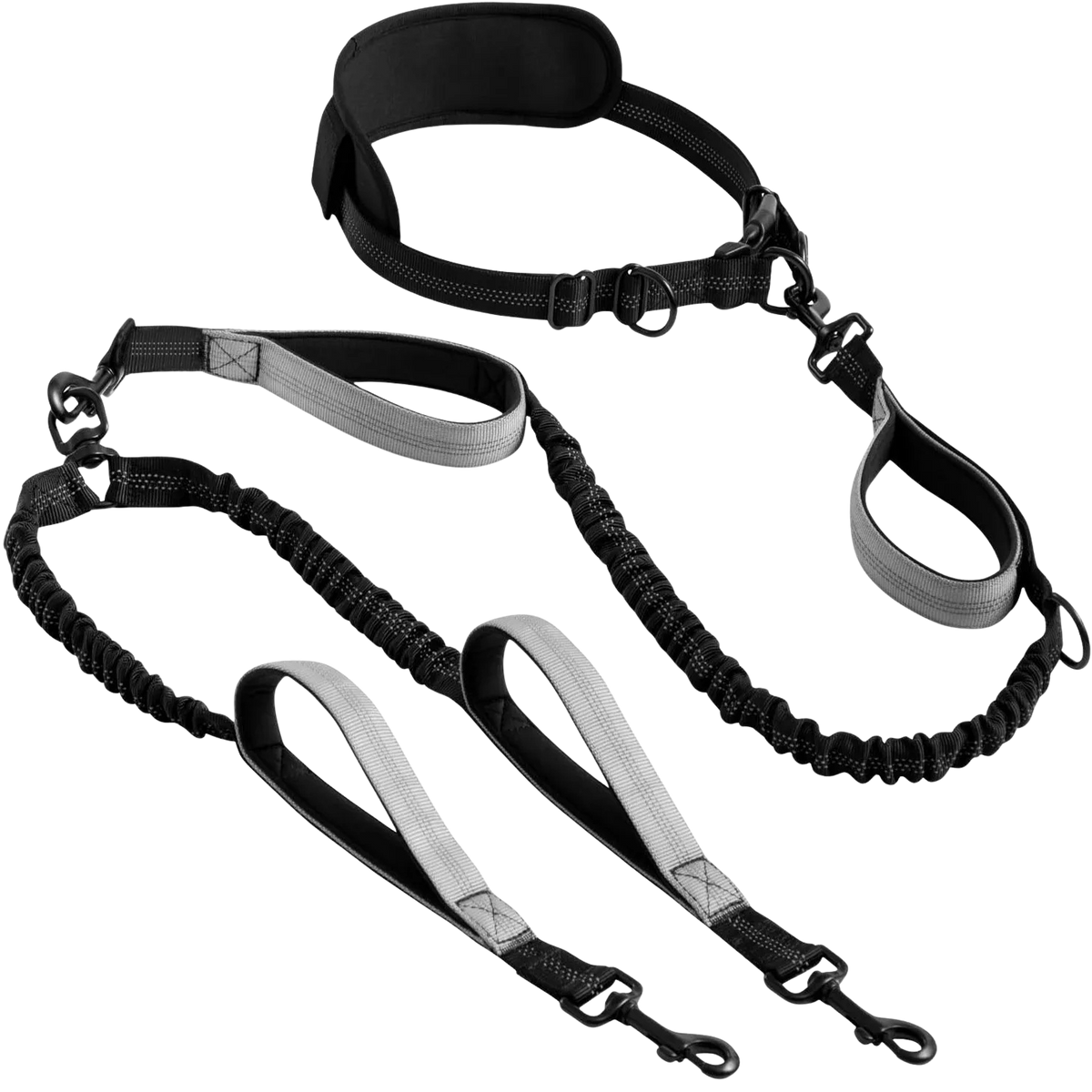 PurePlayPaws™ Hands-Free Dual Dog Leash 🐕🐕 — Shock-Absorbing & Tangle-Free